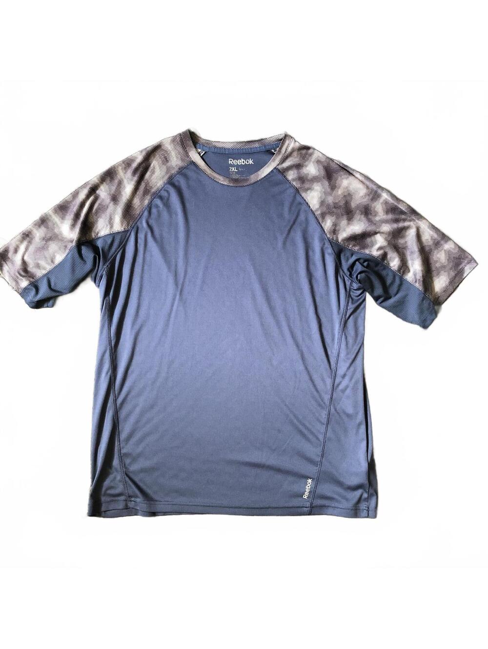 Reebok Men's Athletic Shirt with Camouflage Sleeves XXL